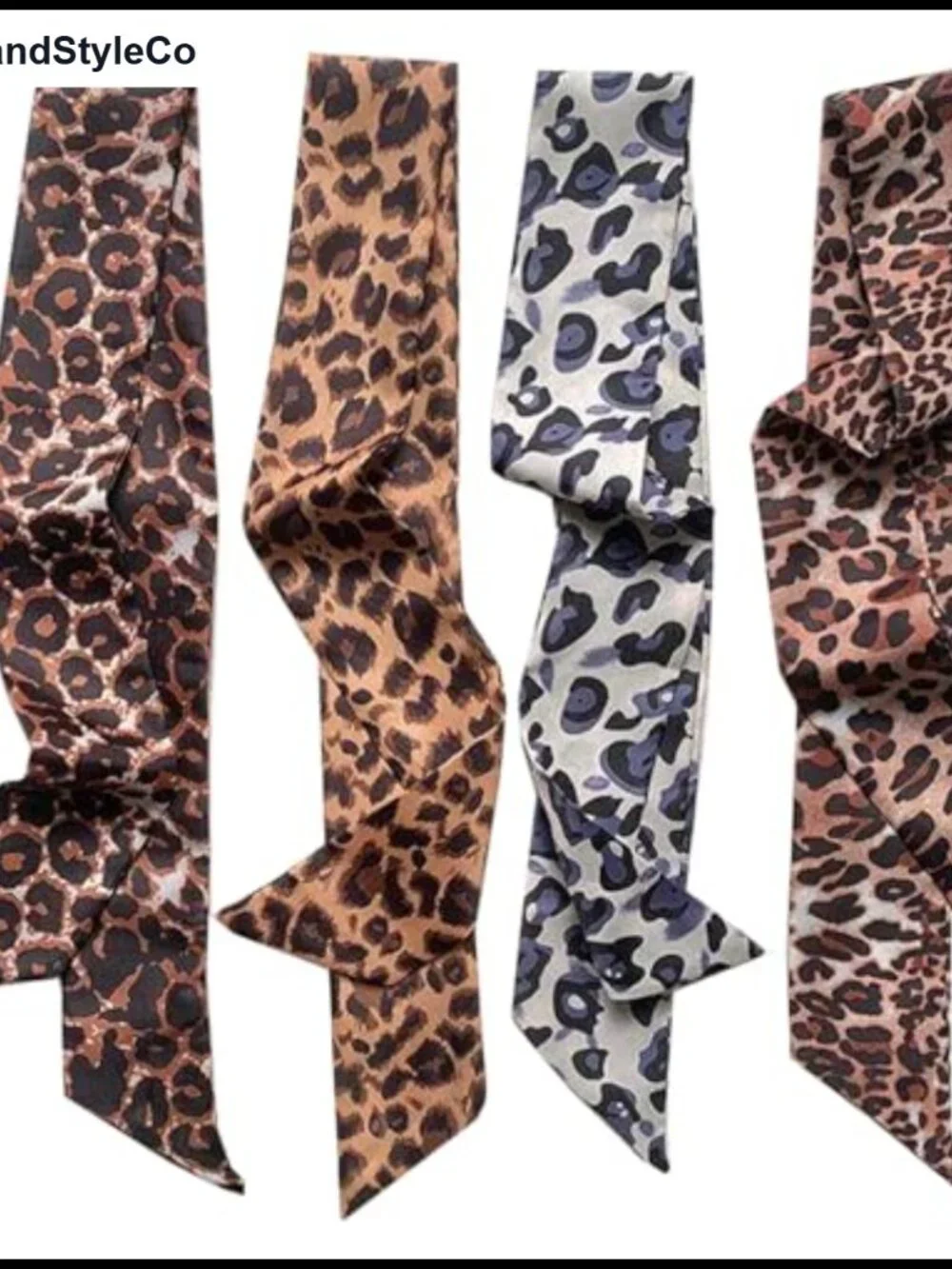 Imitation Silk Multi-Use Scarf 4-Pack for Hair, Neck & Handbag Accessory
